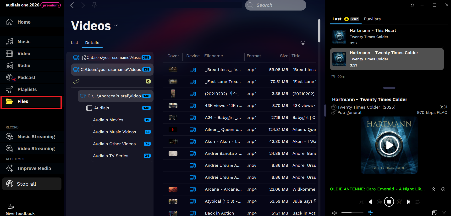 Files – Audials Support